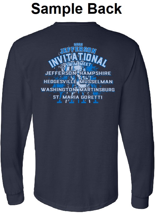 2022 Jefferson Invitational Swim Shirt Design