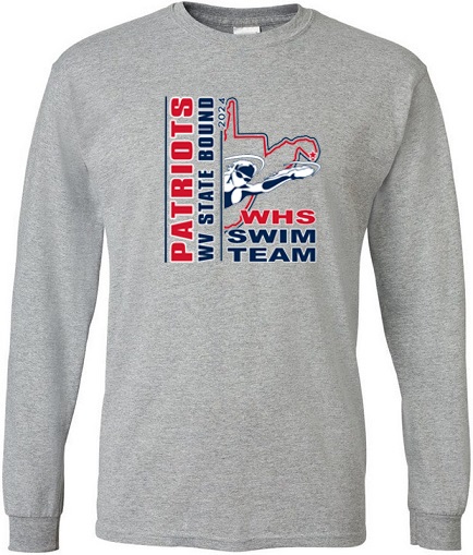 2024 WHS State Swim Shirt Design Front