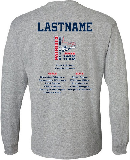 2024 WHS State Swim Shirt Designs - Back